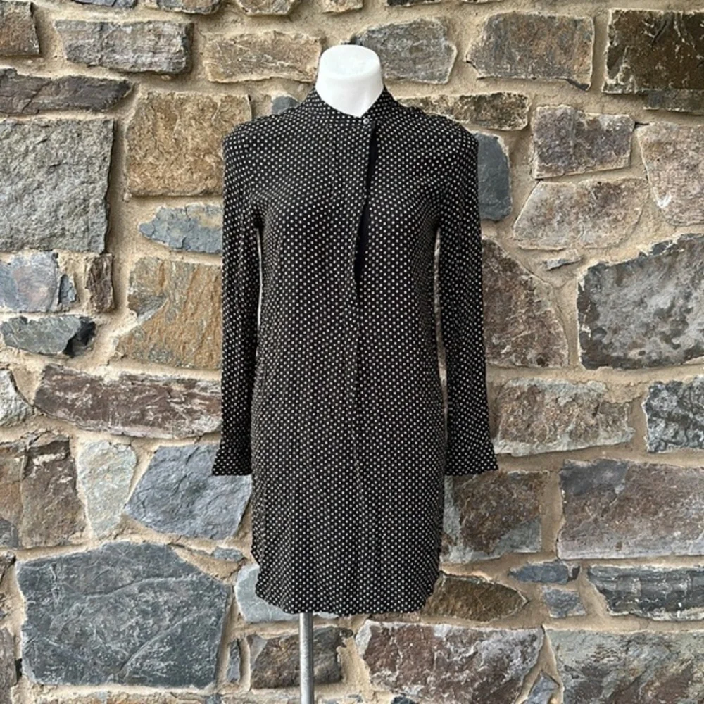 Madewell Long-Sleeve Polka Dot Tunic Dress size small